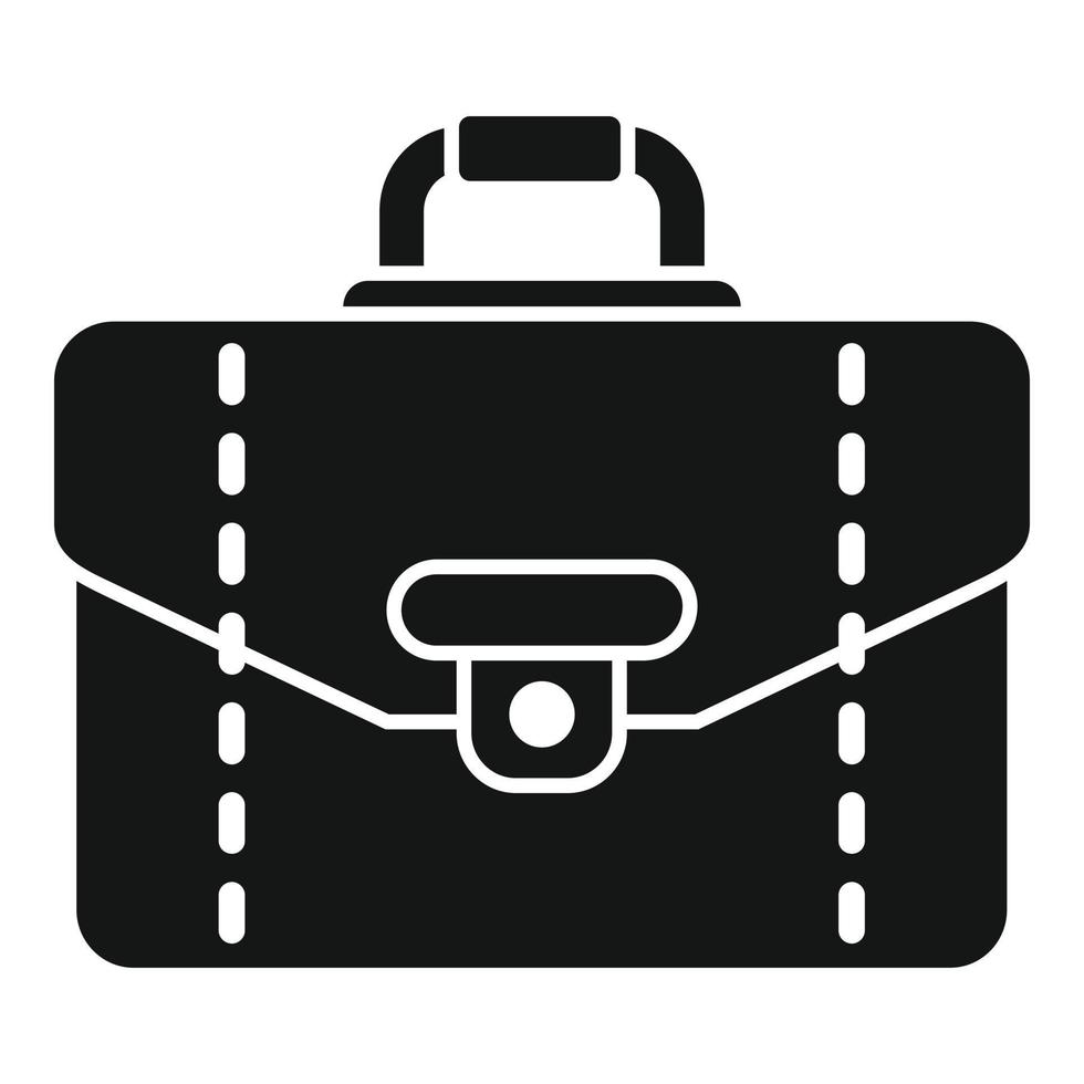 vecteur simple d'icône de porte-documents à main. sac de travail