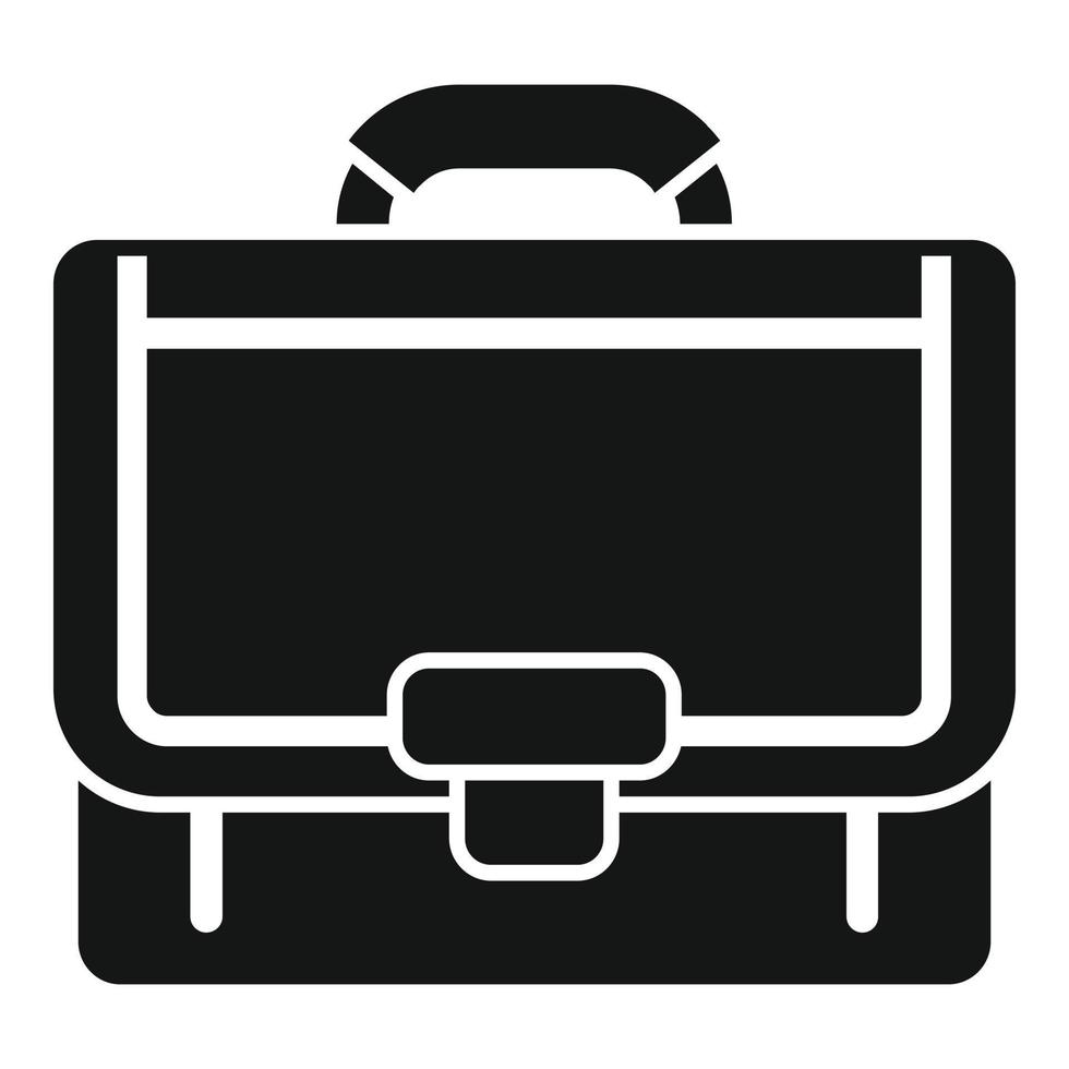vecteur simple d'icône de porte-documents attaché. mallette de bureau