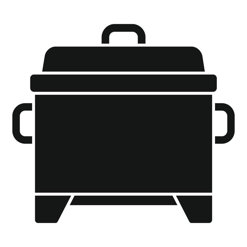 vecteur simple d'icône de fumoir de barbecue. griller de la viande