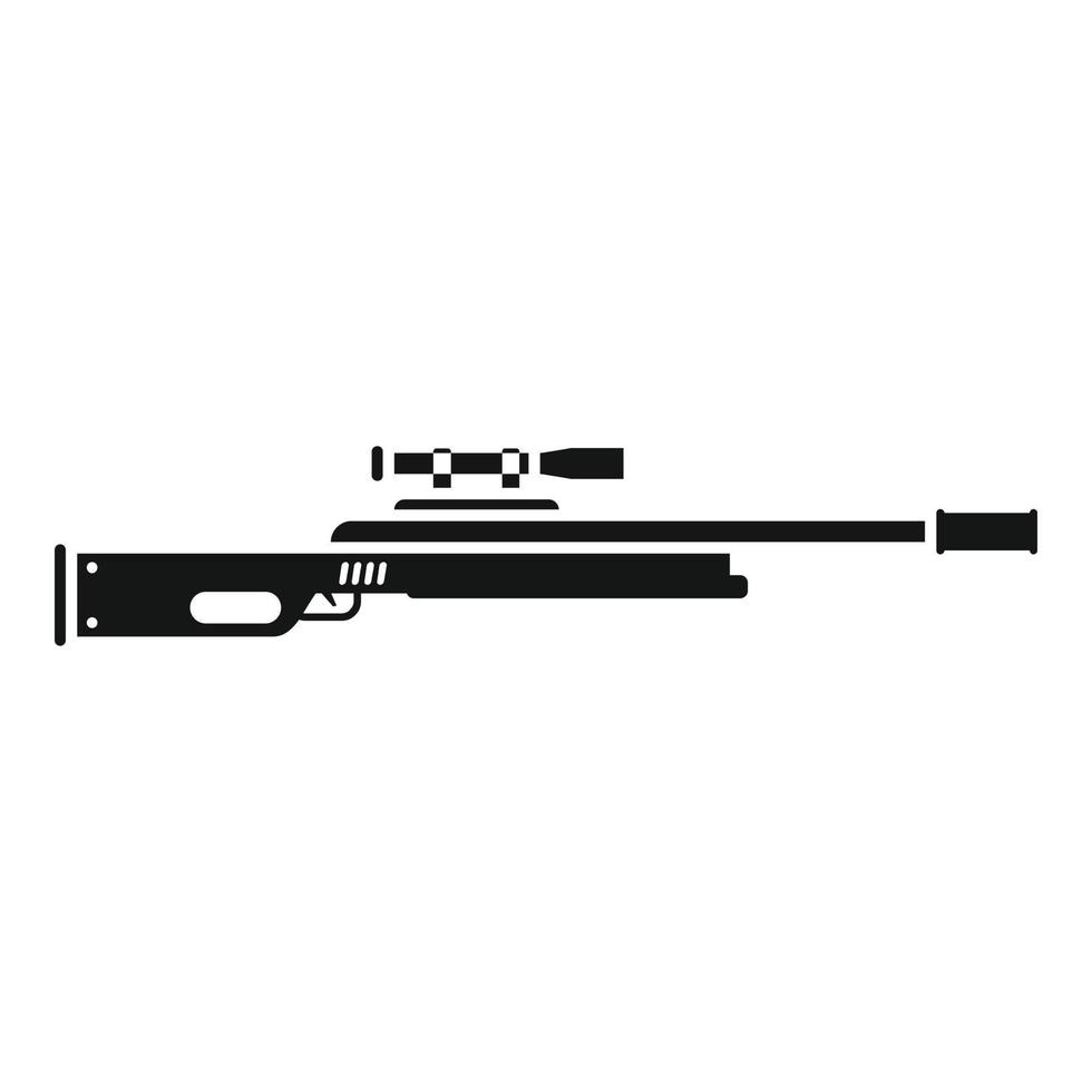 vecteur simple d'icône de fusil de sniper. arme à feu