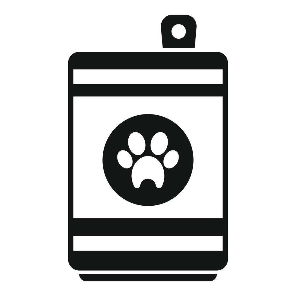nourriture pour chien contenant peut icône vecteur simple. bol pour animaux de compagnie