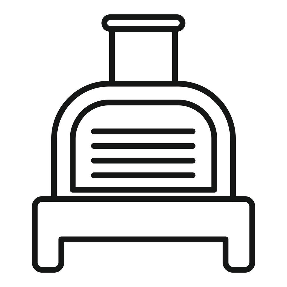 vecteur de contour d'icône de menu de fumoir. maison de four