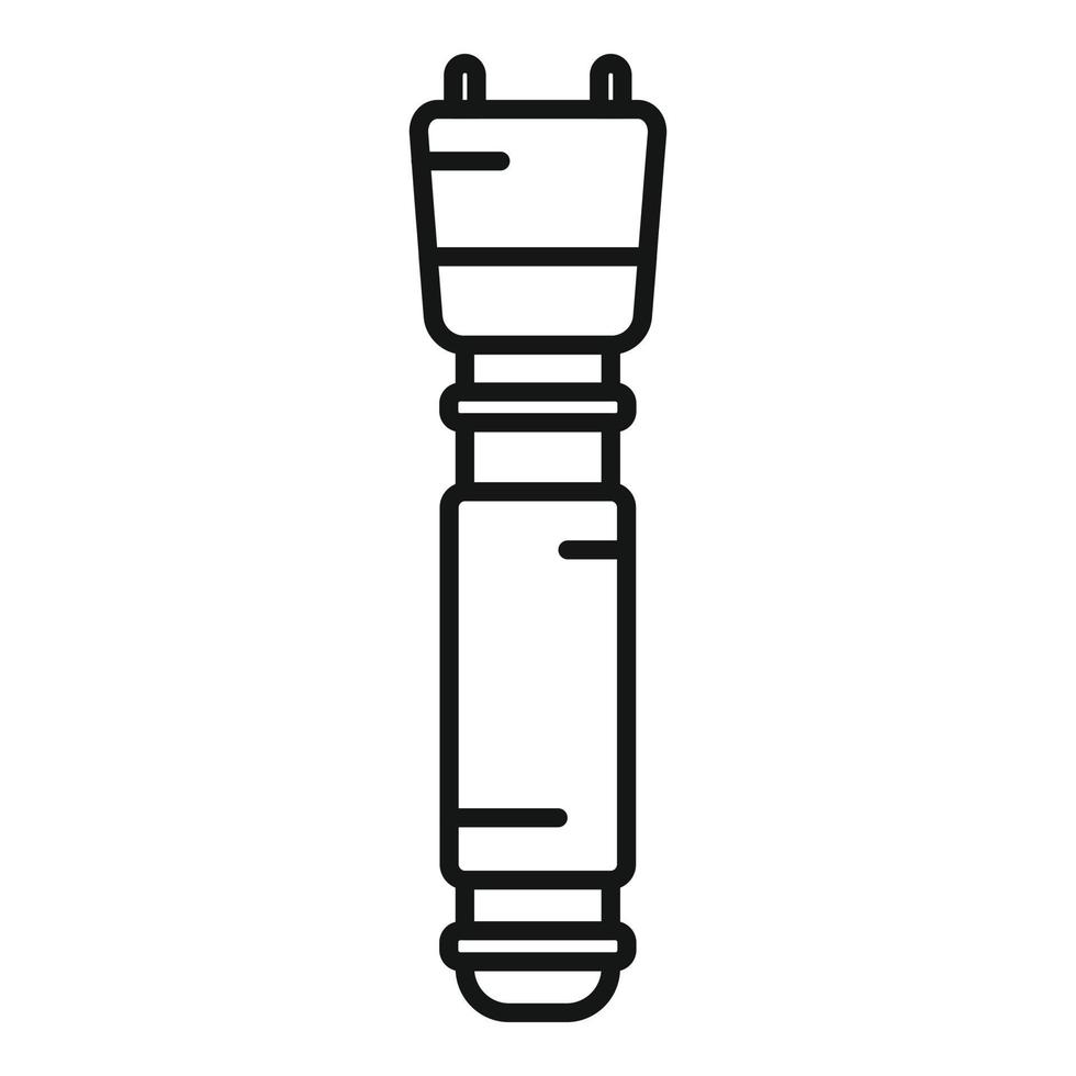 vecteur de contour d'icône d'électrochoc taser. police tazer