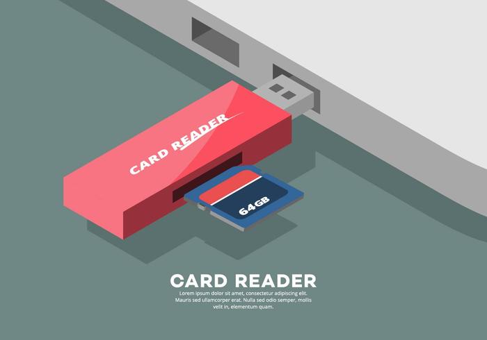 Illustration de lecteur de carte vecteur