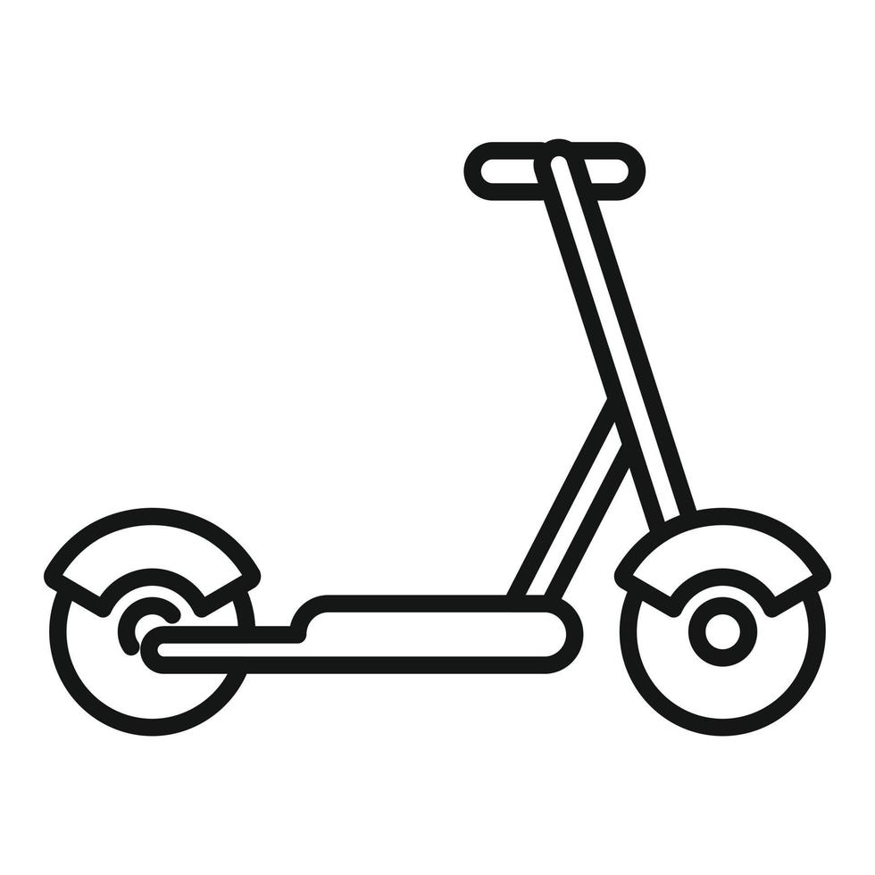 vecteur de contour d'icône de scooter. transports de coup de pied