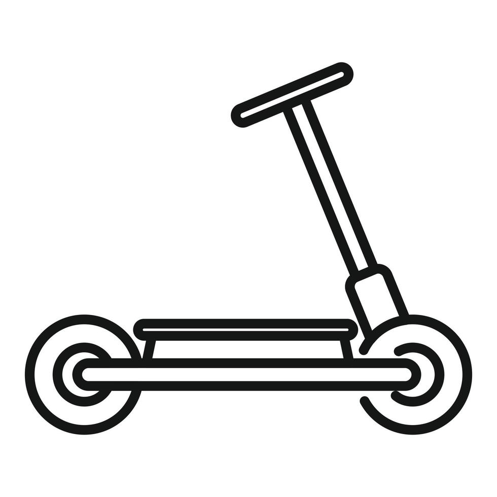 vecteur de contour d'icône de scooter électrique moderne. coup de vélo