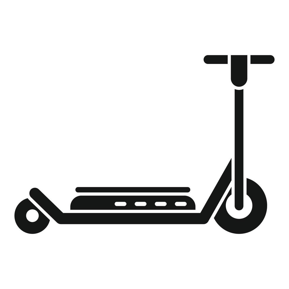 vecteur simple d'icône de charge de scooter électrique. transports de coup de pied