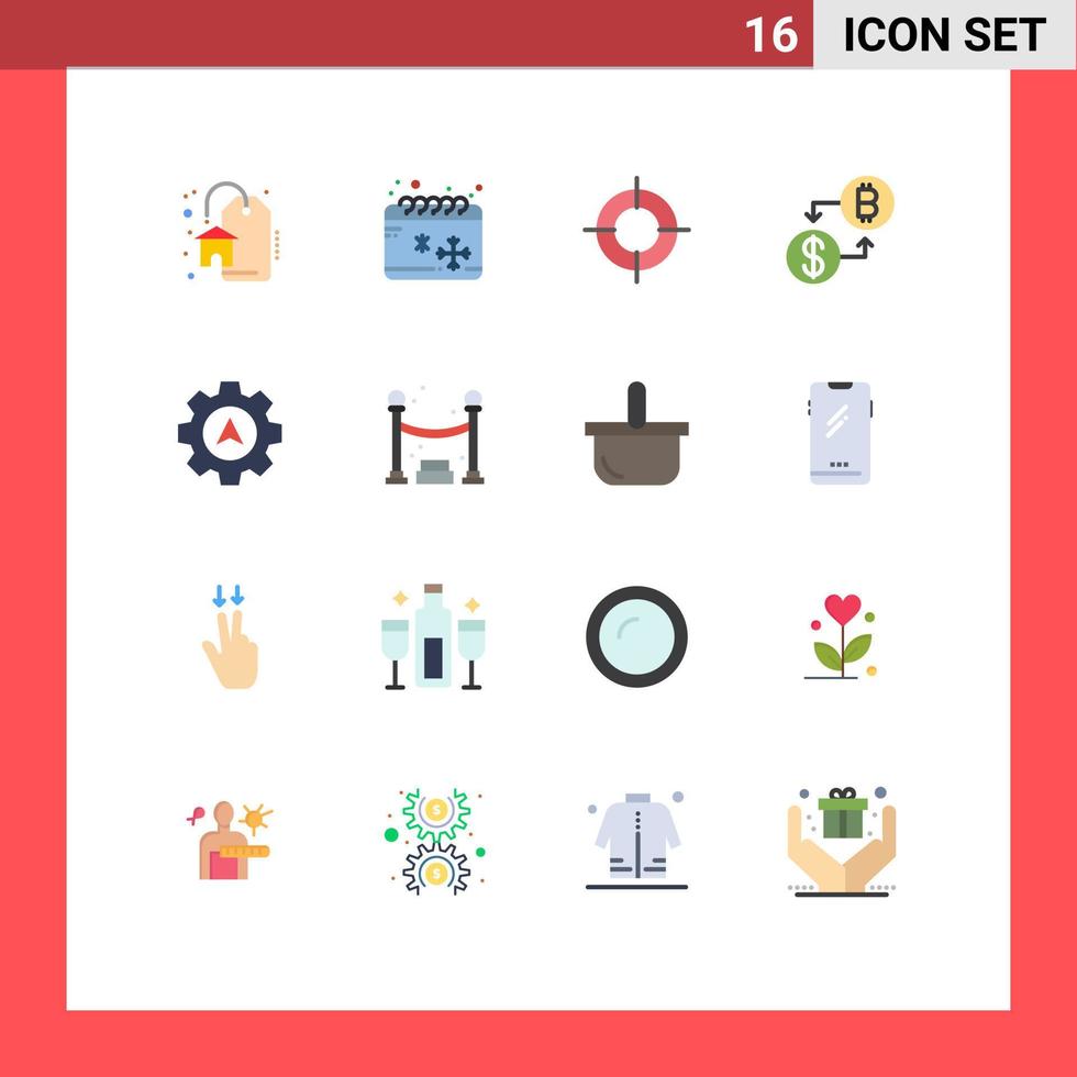 16 icônes créatives signes et symboles modernes du paiement de l'emplacement de navigation de vitesse pack numérique modifiable d'éléments de conception de vecteur créatif