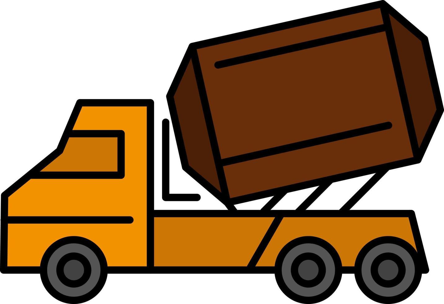 camion ciment construction véhicule rouleau plat couleur icône vecteur icône modèle de bannière