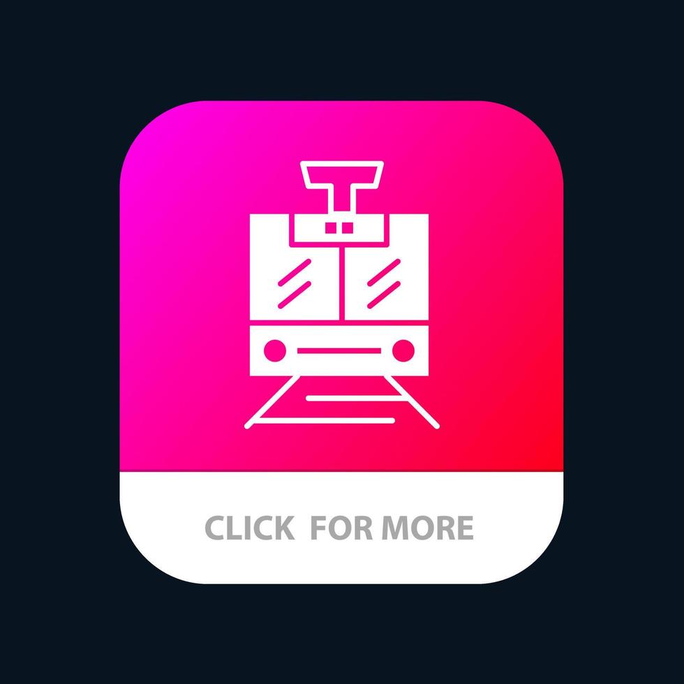 conception d'icône d'application mobile de véhicule de service public de train vecteur