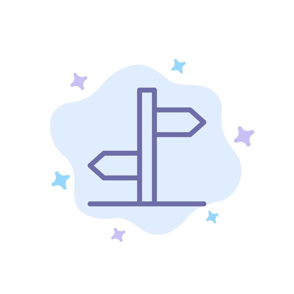 panneau de direction logistique signe icône bleue sur fond de nuage abstrait vecteur