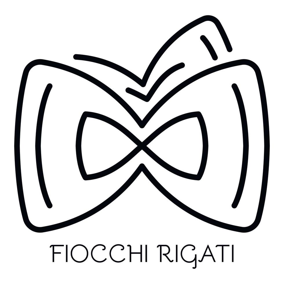 icône fiocchi rigati, style de contour vecteur