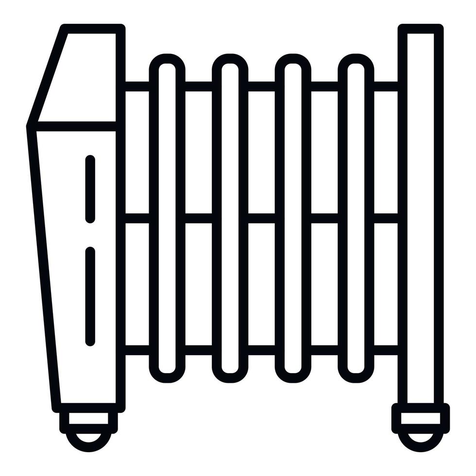 icône de radiateur, style de contour vecteur