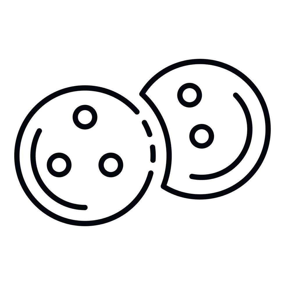 icône de boules de bowling, style de contour vecteur