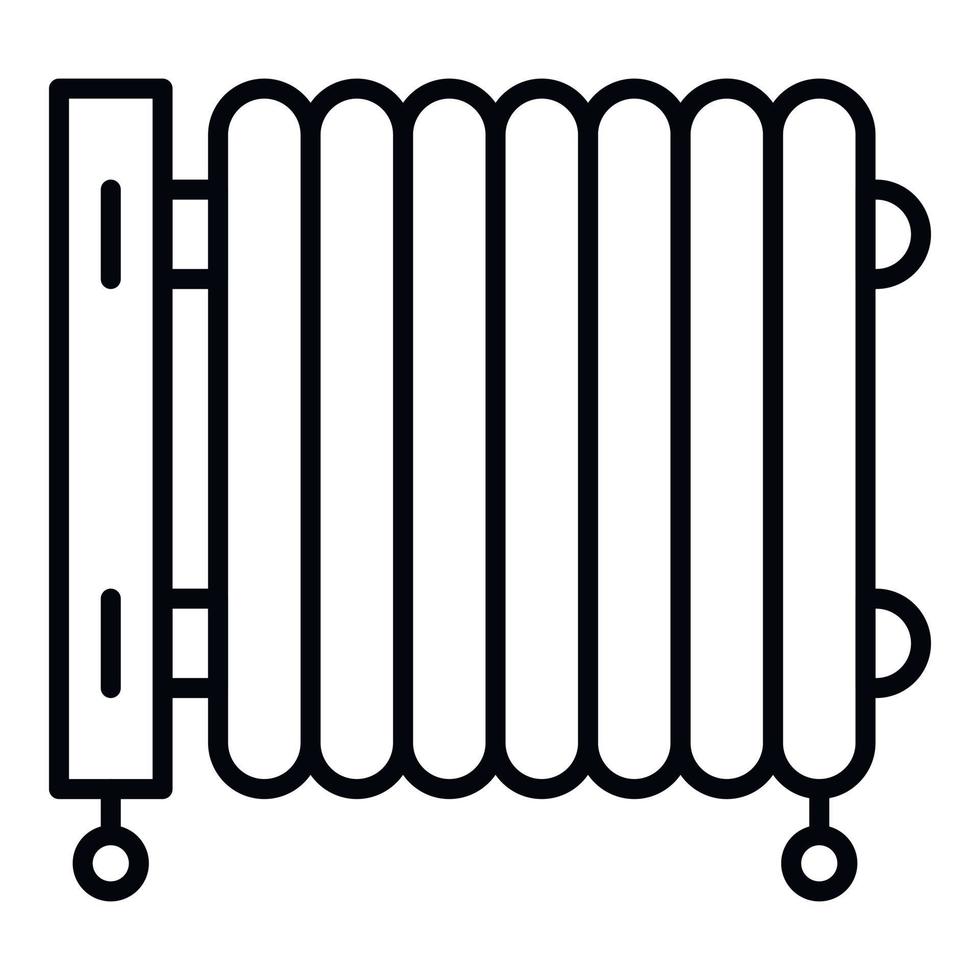 icône de chauffe-huile électrique, style de contour vecteur