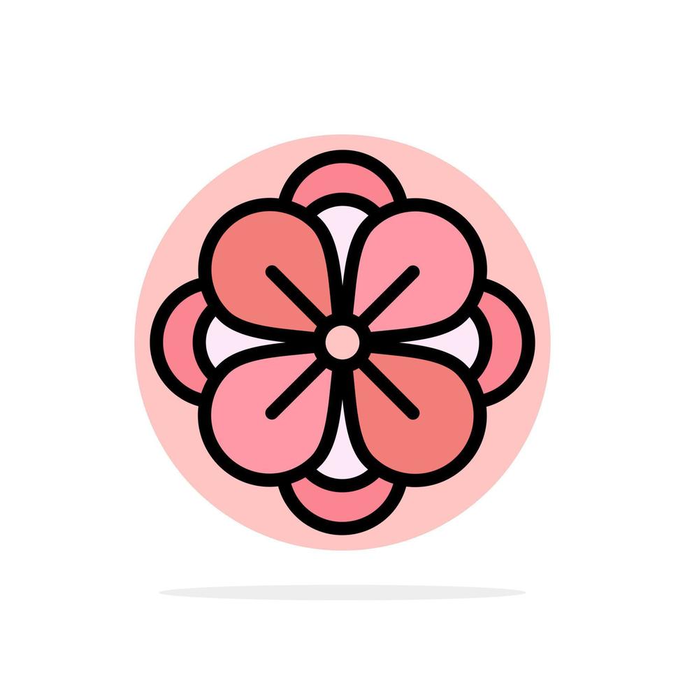 anémone anémone fleur fleur printemps fleur abstrait cercle fond plat couleur icône vecteur