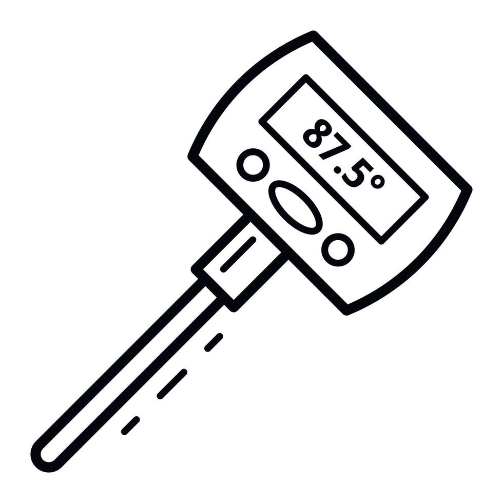 une icône de thermomètre à barre, style de contour vecteur