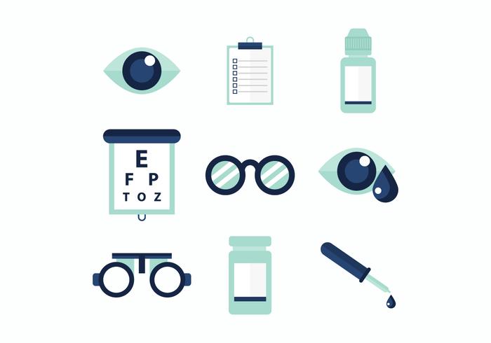 Icônes vectorielles gratuites pour les médecins des yeux vecteur