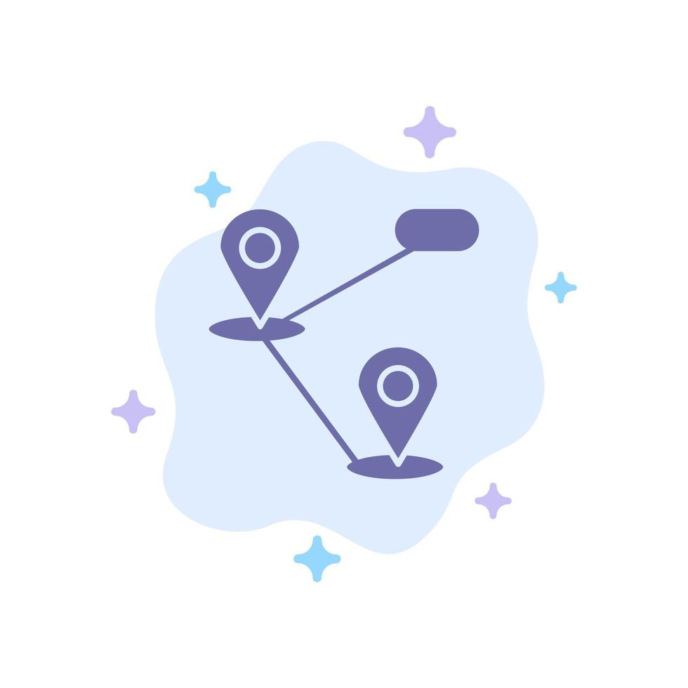 icône bleue de carte de localisation gps sur fond de nuage abstrait vecteur