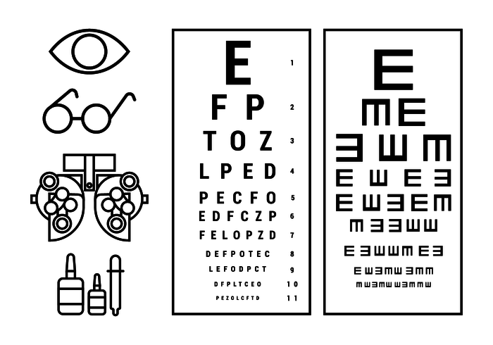 Vecteur de test d'oeil