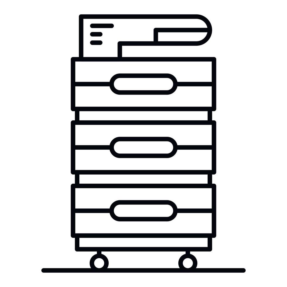 icône d'imprimante de bureau xerox, style de contour vecteur