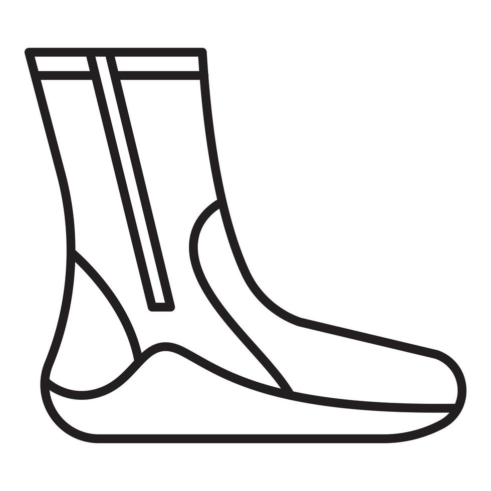 icône de chaussette thermo, style de contour vecteur