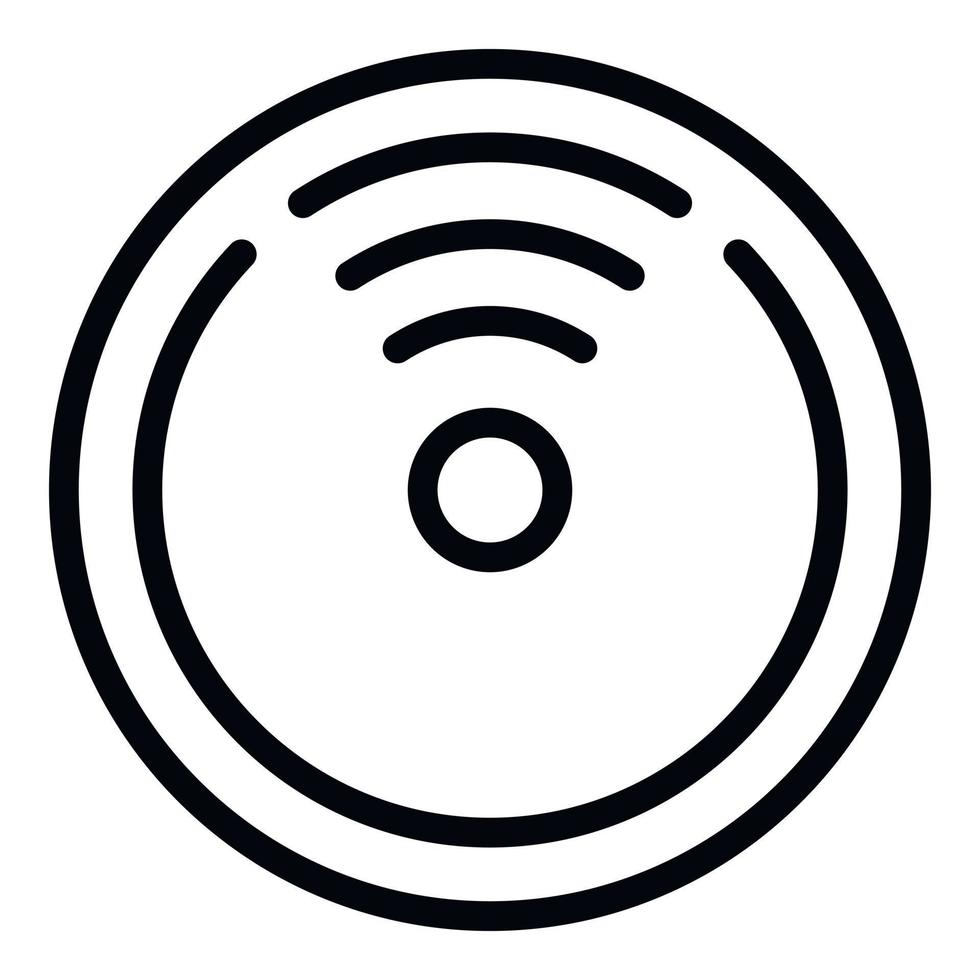 Signal 5g dans l'icône du cercle, style de contour vecteur
