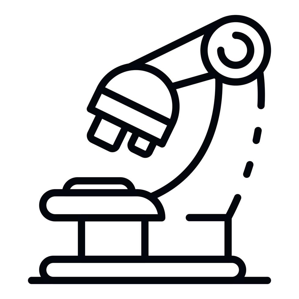 icône de microscope médico-légal, style de contour vecteur
