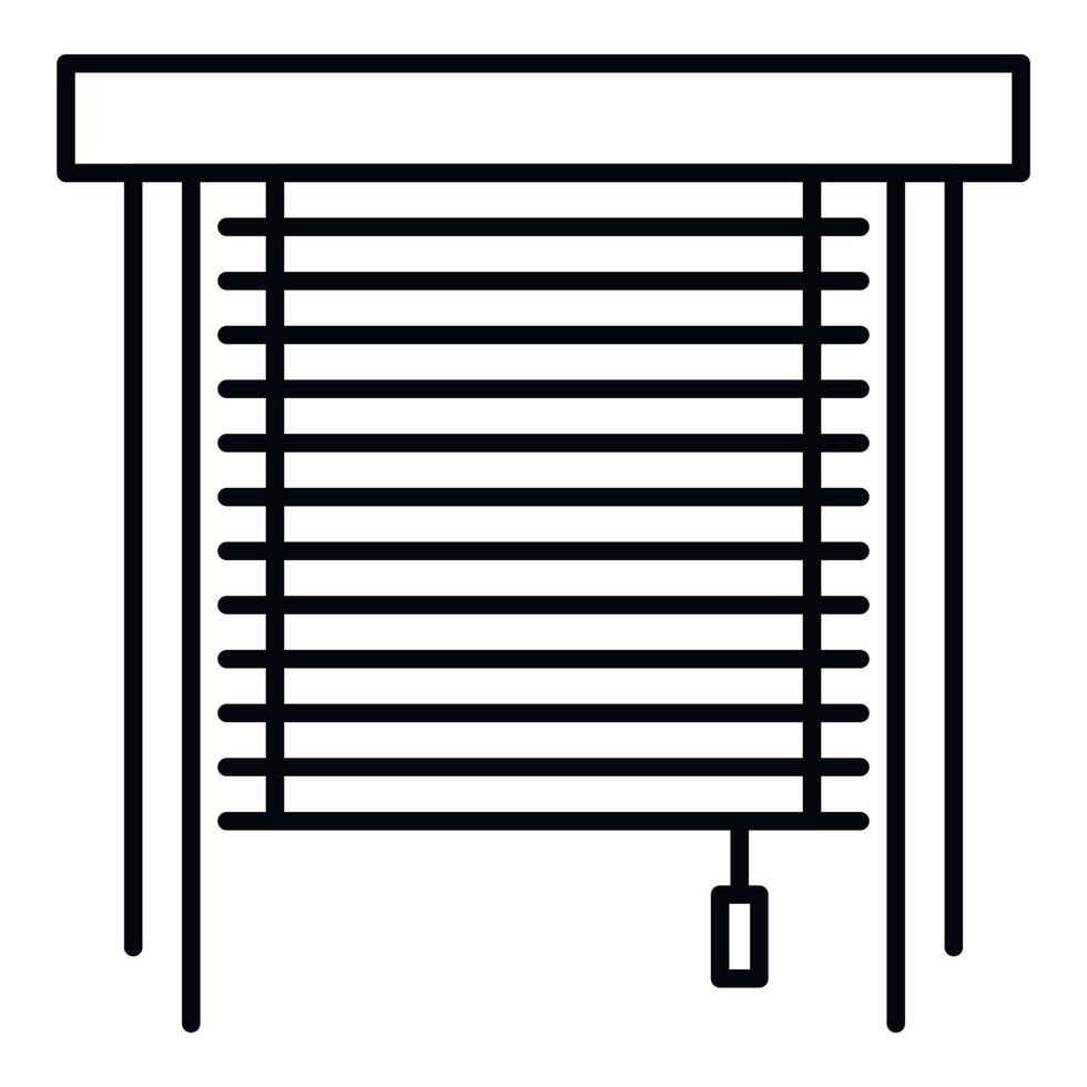 icône de jalousie en métal classique, style de contour vecteur