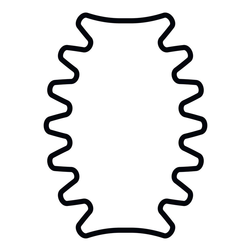 icône de bobine de partie, style de contour vecteur