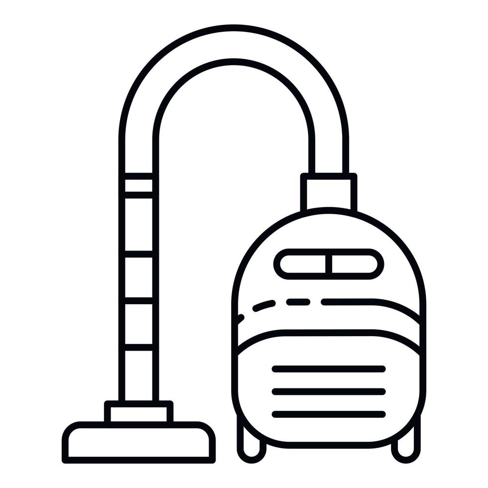 icône d'aspirateur domestique, style de contour vecteur