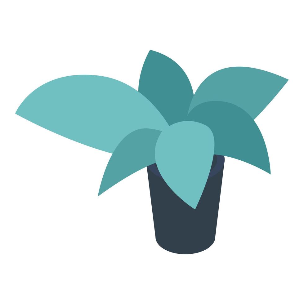 icône de pot de plante de bureau, style isométrique vecteur