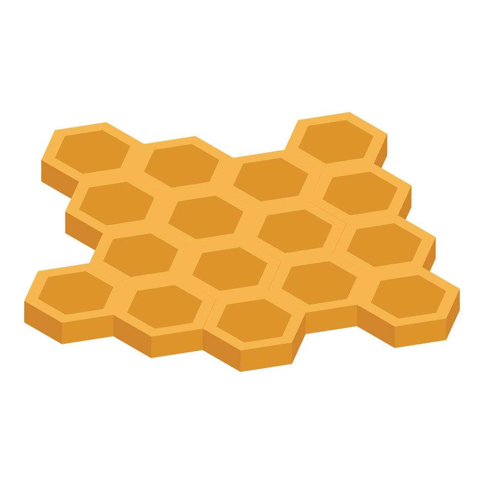 icône en nid d'abeille, style isométrique vecteur