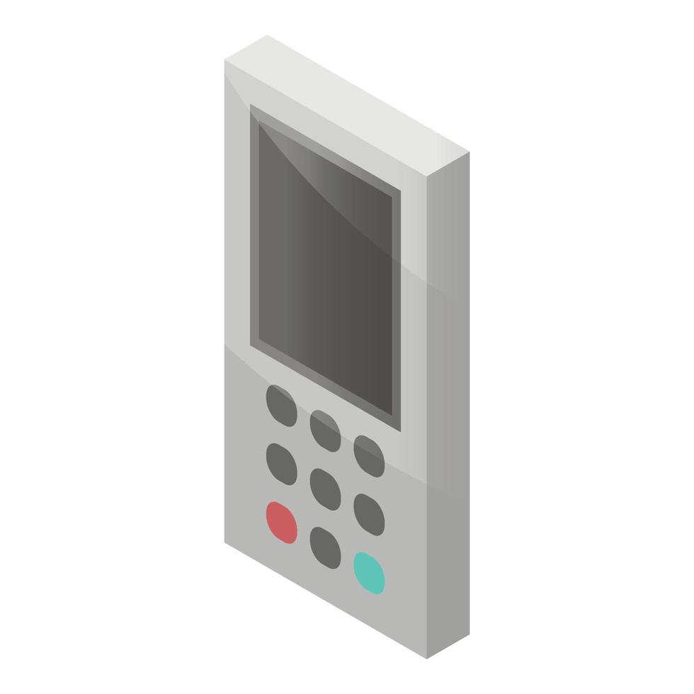 icône de la télécommande du conditionneur, style isométrique vecteur