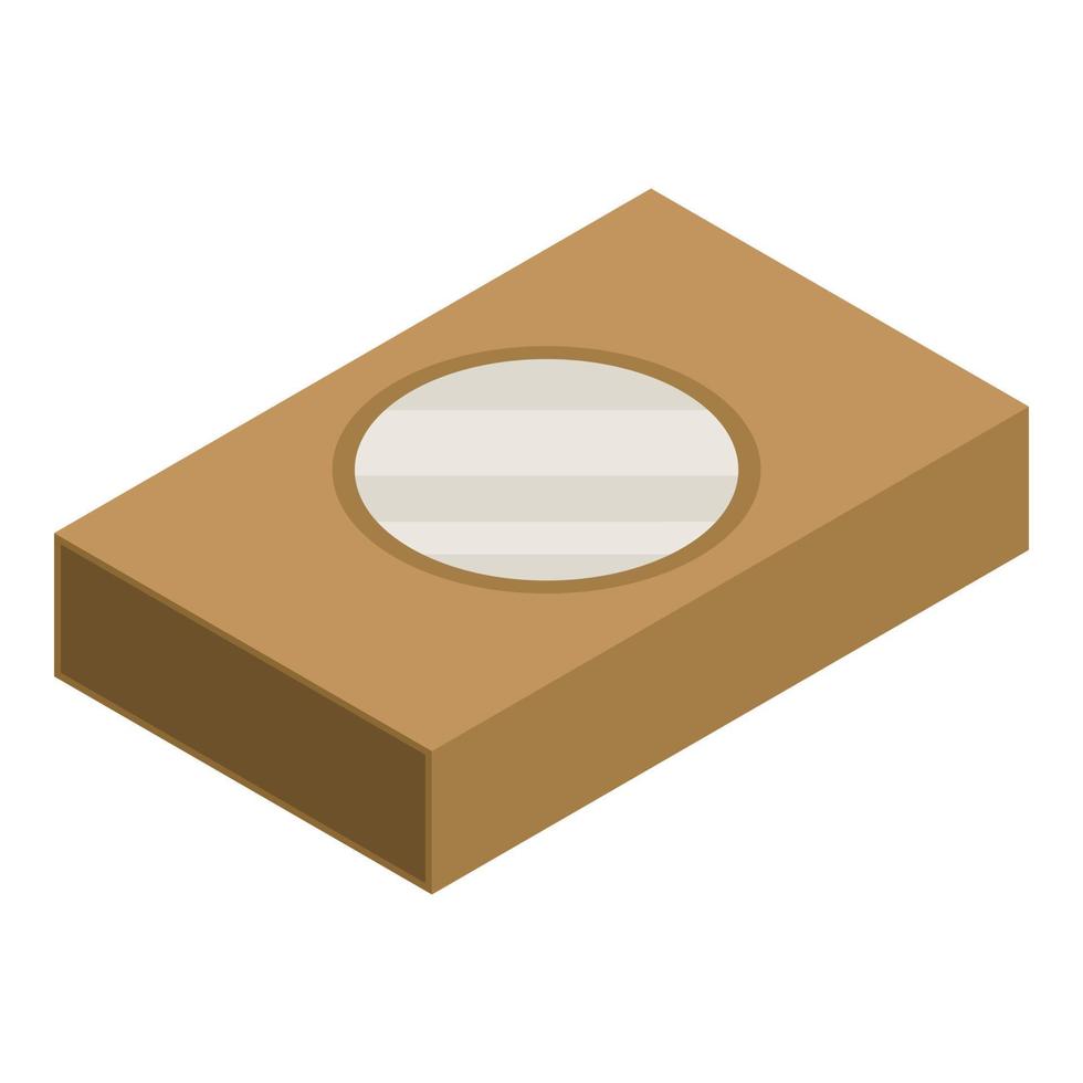 icône de boîte en carton, style isométrique vecteur