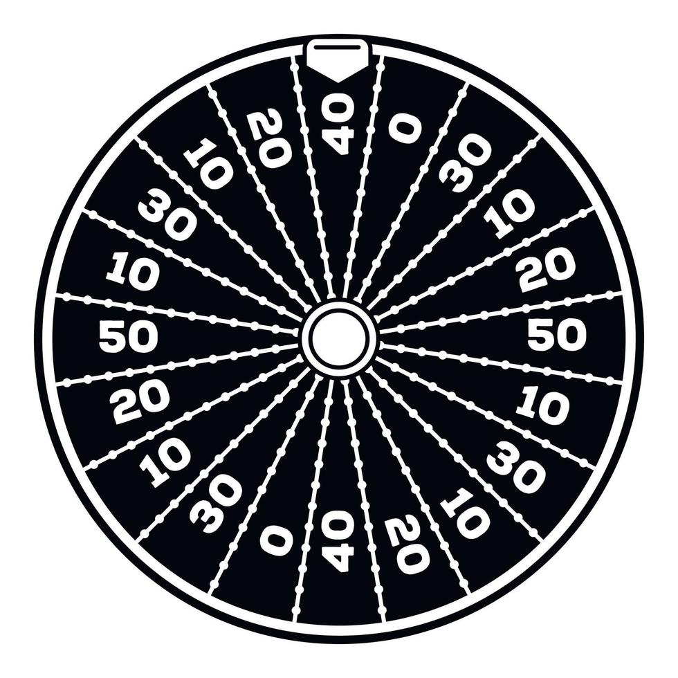 icône de roue de fortune étoile, style simple vecteur