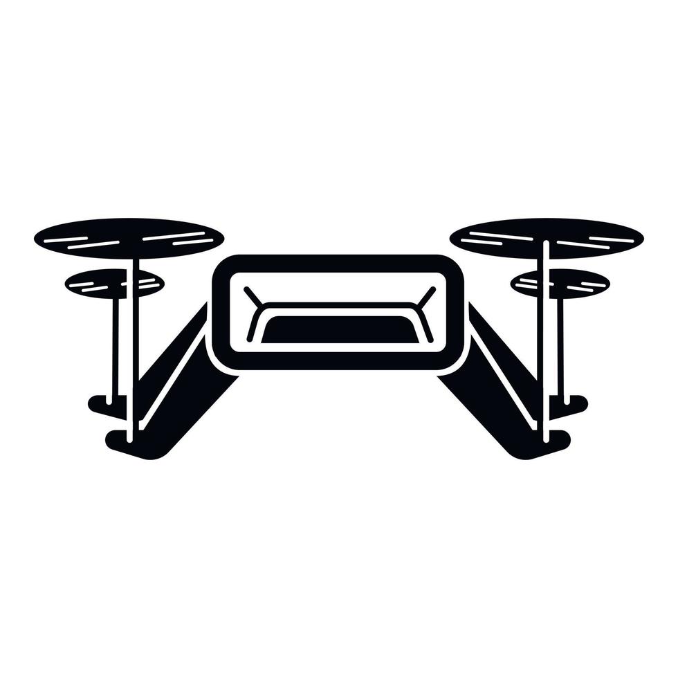 icône de drone de colis, style simple vecteur