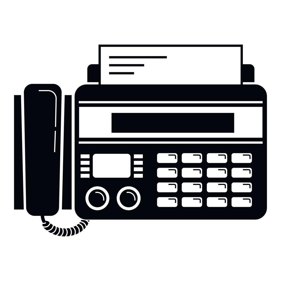 icône de vue de dessus de fax de téléphone, style simple vecteur