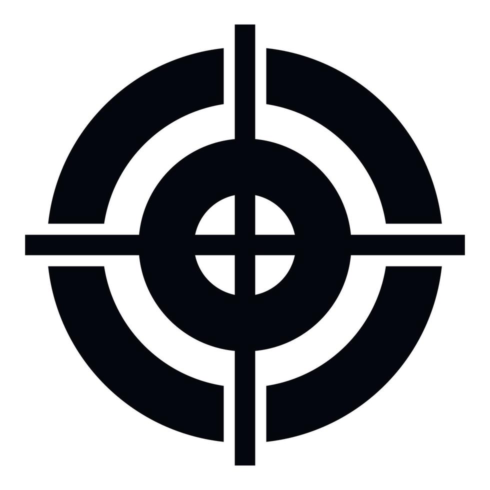 icône de cible sportive, style simple vecteur