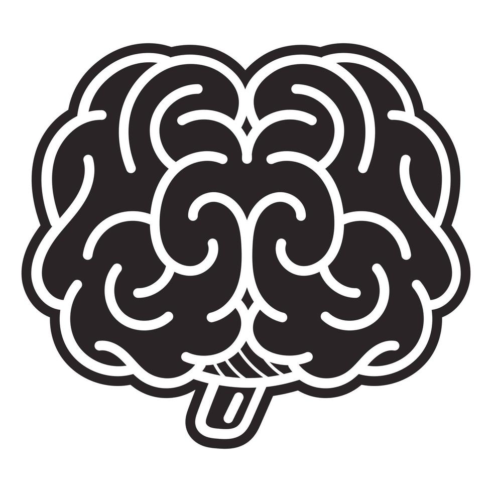 icône du cerveau avant, style simple vecteur