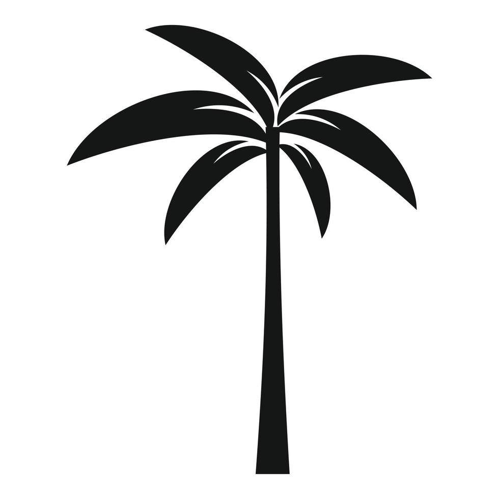 vecteur simple d'icône d'arbre de feuille de palmier. plante d'été