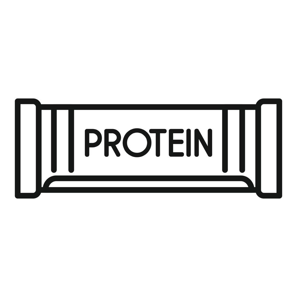 vecteur de contour d'icône de protéine de forme physique. nutrition sportive