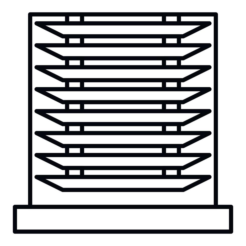 icône de jalousie horizontale, style de contour vecteur