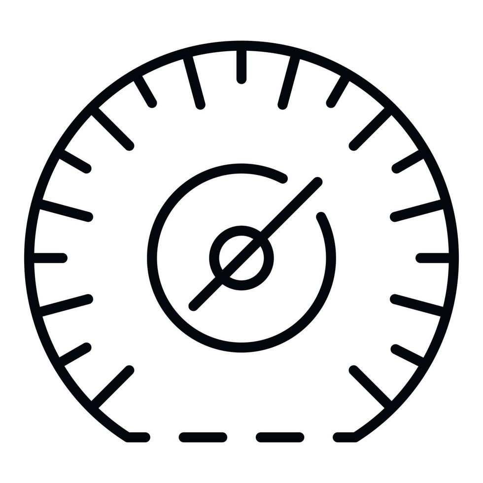 icône de compteur de vitesse mile par heure, style de contour vecteur