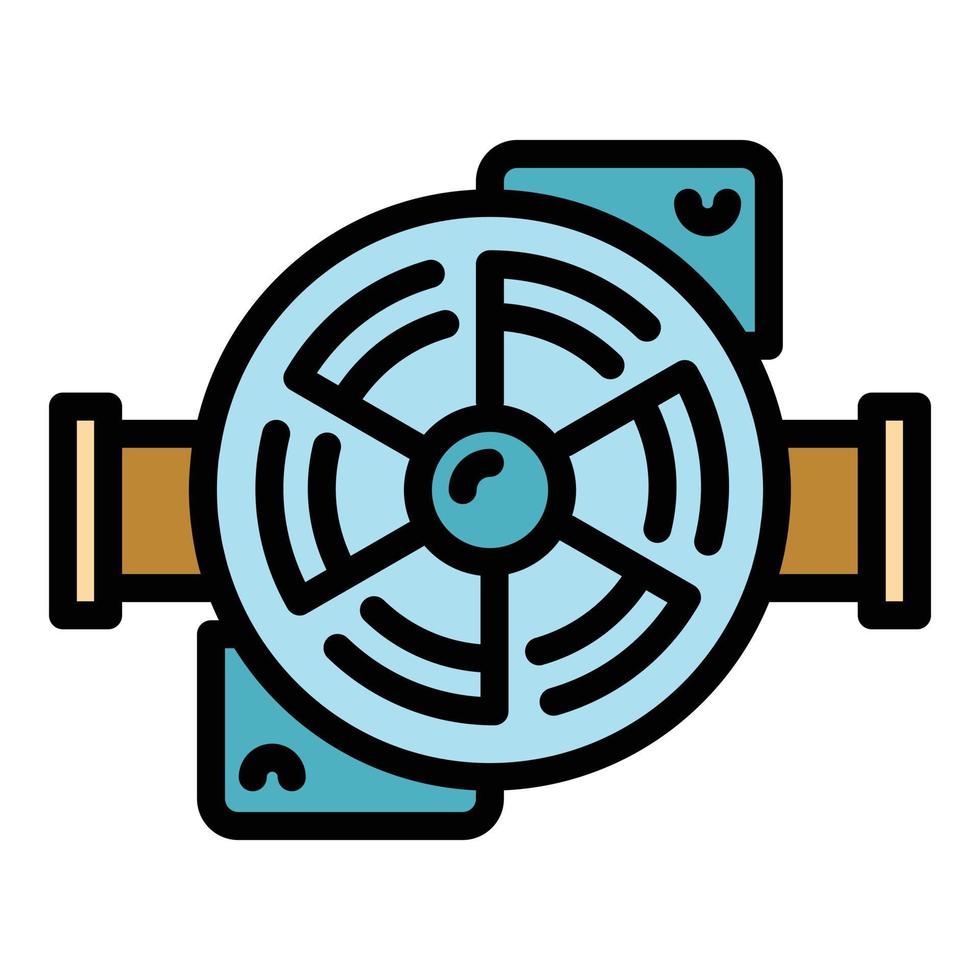 vecteur de contour de couleur d'icône de pompe à moteur