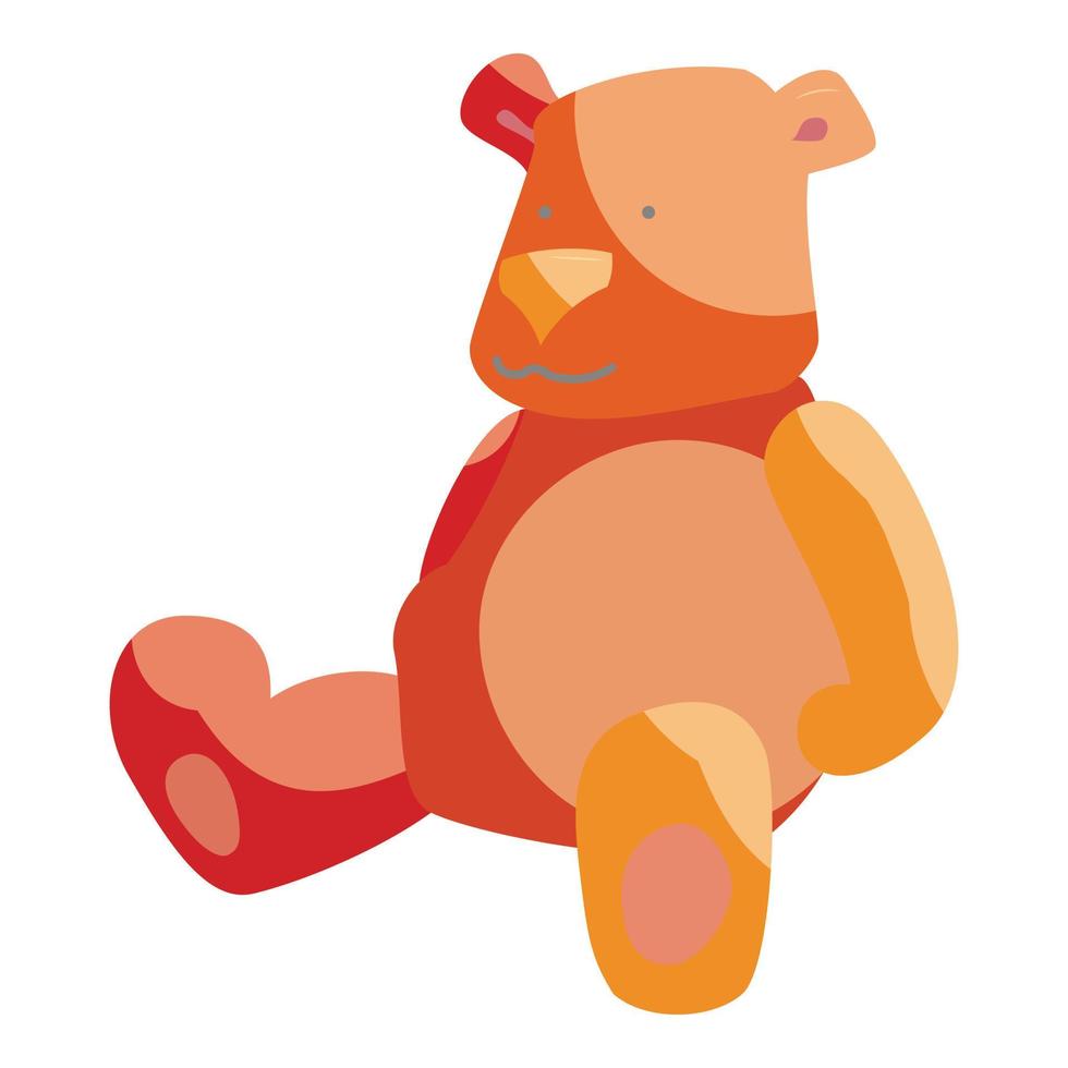 icône de jouet ours en peluche, style cartoon vecteur