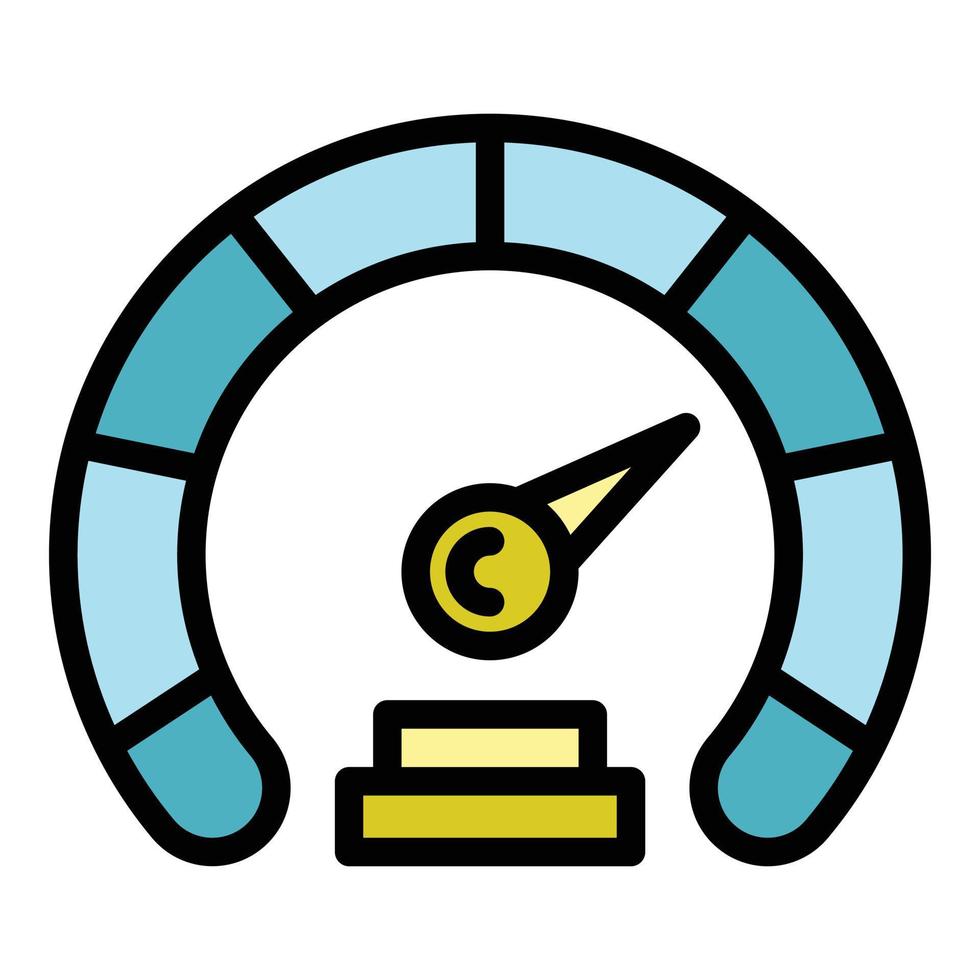 vecteur de contour de couleur de l'icône de l'indicateur de vitesse internet