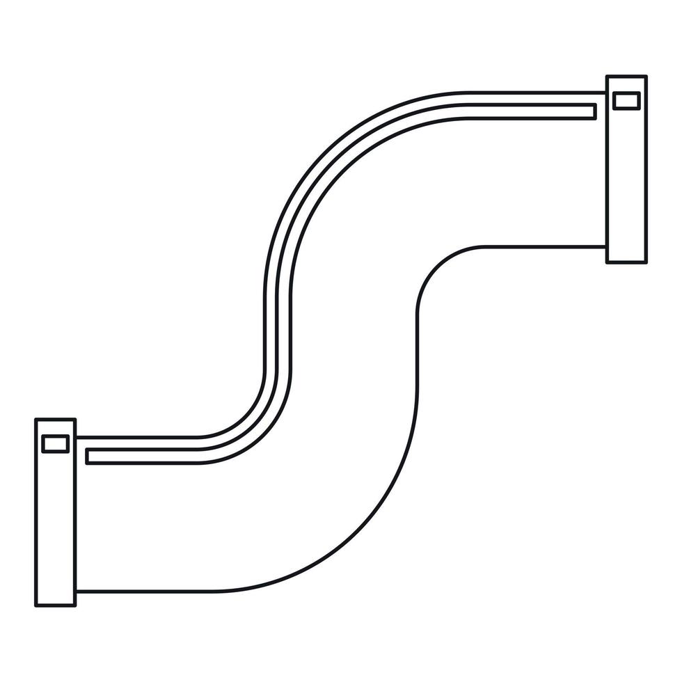 icône de tuyau de joint s, style de contour vecteur