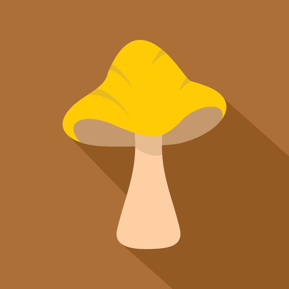 icône de gros champignon, style plat vecteur