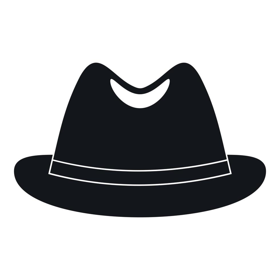 icône de chapeau d'homme, style simple vecteur